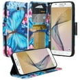 thumbnail image 1 of Samsung Galaxy J7 (2017)/J7 Sky Pro/J7 Perx/J7v/J7 Prime/Halo Case, PU Leather ID Cash Credit Card Slots Holder Folio Flip Cover & Kickstand Magnetic Flip [Kickstand] Wallet Cover - Blue Butterfly, 1 of 6
