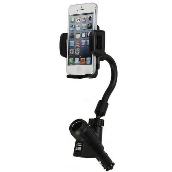 Samsung Galaxy J7 Car Mount Charger Plug Holder Dual USB Port Dock Cradle Gooseneck Swivel N2L
