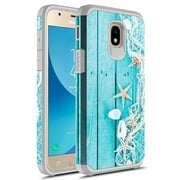 Samsung Galaxy J7 V 2nd Gen/J7 Refine/J7 Top/J7 Star/J7 Aura/7 Crown/J7 2018 / J7 Eon / J7 Aero Case, Rosebono Fashion Hybrid Graphic Colorful Armor Case for SM-J737 Starfish