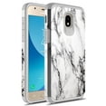 thumbnail image 1 of Samsung Galaxy J7 V 2nd Gen/J7 Refine/J7 Top/J7 Star/J7 Aura/7 Crown/J7 2018 / J7 Eon / J7 Aero Case, Rosebono Fashion Hybrid Graphic Colorful Armor Case for SM-J737 (White Marble), 1 of 5