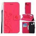 thumbnail image 1 of Samsung Galaxy M20 Wallet Case, Dteck Embossed Flower PU Leather Magnetic Flip Stand Case Cover [Built-in Card Slots][w/ Hand Strap] For Samsung Galaxy M20, Rose, 1 of 4