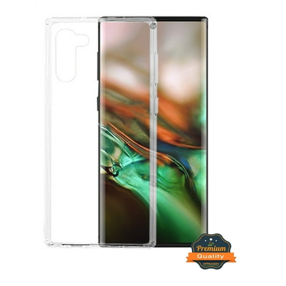 Samsung Galaxy Note 10 (6.3") Phone Case Shockproof Hybrid Bumper Gummy Rubber Soft Silicone TPU Gel Shock Absorption Slim Thin Highly Transparent [Crystal Clear] Cover for Samsung Galaxy Note 10