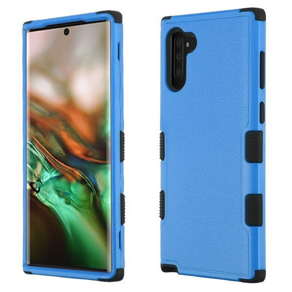Samsung Galaxy Note 10 (6.3") Phone Case Tuff Hybrid Fusion Shockproof Impact Rubber Dual Layer Full Body Rugged Hard TPU Protective Shock Absorbent Bumper Frame Cover BLUE for Samsung Galaxy Note 10