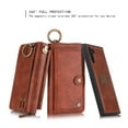 thumbnail image 1 of Samsung Galaxy Note 10 6.3 inch Wallet Detachable Case, Dteck Zipper Purse Phone Case Multi-functional Folio Flip Leather Removable Magnetic Back Cover For Samsung Galaxy Note10,Brown, 1 of 9