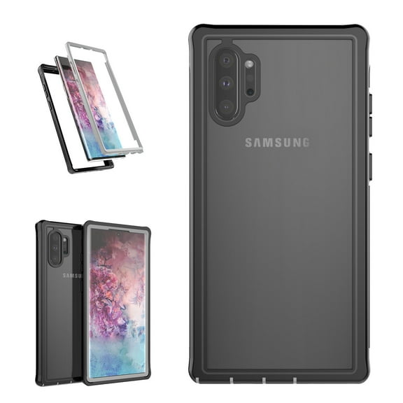 Samsung Galaxy Note 10+ Case, Dteck Slim Hybrid Built-in Screen Protector Scratch Resistant Heavy Duty Shockproof Rugged Cover For Samsung Galaxy Note 10 Plus, Black/Gray