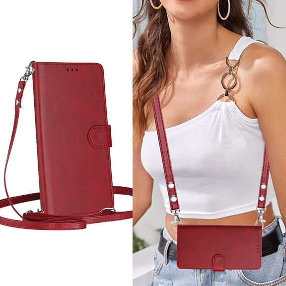 Samsung Galaxy Note 10 Case ,RFID Blocking Cover Crossbody Lanyard Flip Leather Wallet Case for Samsung Galaxy Note 10