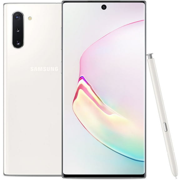 Pre-Owned Samsung Galaxy Note 10 N970U 256GB Duos GSM/CDMA Unlocked Android Phone (USA Version) - Aura White