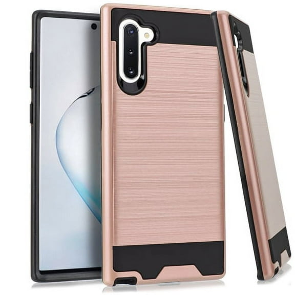 Samsung Galaxy Note 10 Phone Case, 2-Piece Style Hybrid Shockproof Hard Case Cover with Hybird Shockproof-Rose Gold