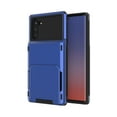 thumbnail image 1 of For Samsung Galaxy Note 10 Plus Case, Mantto Wallet Cover 5 Credit Card Slots Holder Flip Hidden Rugged Dual Layer PC & TPU 2 in 1 Protection Hybrid Tough Back Armor Phone Skin, Blue, 1 of 7