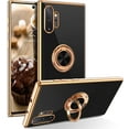 thumbnail image 1 of for Samsung Galaxy Note 10 Plus Case with Ring Holder Kickstand 360 Degree Rotation  Car Finger Slim Cover Shockproof Protective Phone Case for Samsung Note 10 Plus 5G/4G, Black, 1 of 16