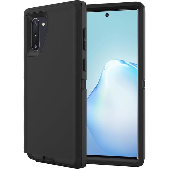 for Samsung Galaxy Note 10 Plus Case,Shockproof Dropproof Galaxy Note 10 Plus Case,Heavy Duty Protective for Samsung Note 10 Plus Case 6.8 Inch（Black）