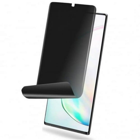 For Samsung Galaxy Note 10 Plus - Privacy Screen Protector, TPU Film NOT GLASS Fingerprint Works Anti-Peep Anti-Spy Case Friendly 3D Edge Compatible With Samsung Galaxy Note 10 Plus Phone