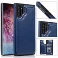 thumbnail image 1 of For Samsung Galaxy Note 10 Plus Wallet Case with Card Holder, Premium PU Leather Kickstand Credit Card Slots Case,[RFID Blocking] Double Magnetic Clasp Back Flip Durable Shockproof Cover, Darkblue, 1 of 10