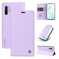 thumbnail image 1 of for Samsung Galaxy Note 10 Plus Wallet Case with RFID Blocking Credit Card Holder,Classic Vegan PU Premium Leather Folio Magneitc Flip Kickstand Shockproof Cover Phone case,Purple, 1 of 11