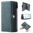 thumbnail image 1 of Samsung Galaxy Note 10 Wallet Case, Dteck Matte Leather Zipper Wallet Case 17 Card Slots Holder Flip Purse Magnetic Detachable Shockproof Phone Cover For Samsung Galaxy Note 10,Blue, 1 of 7