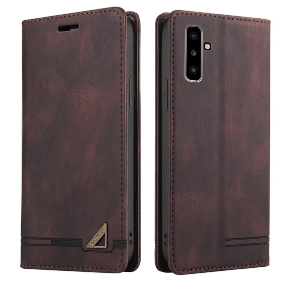 for Samsung Galaxy Note 10 Wallet Case, PU Leather Shock and Drop Resistant Flip Case with Built-in Kickstand Magnetic Card Slots Cover for Samsung Galaxy Note 10 (6.3-inch),Brown