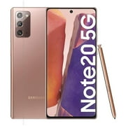 Pre-Owned Samsung Galaxy Note 20 5G N981U 128GB Bronze, GSM Unlocked Smartphone (Good)
