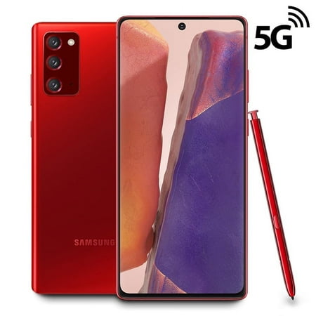 Pre-Owned Samsung Galaxy Note 20 5G N981U 128GB Red Smartphone for Verizon Wireless Condition