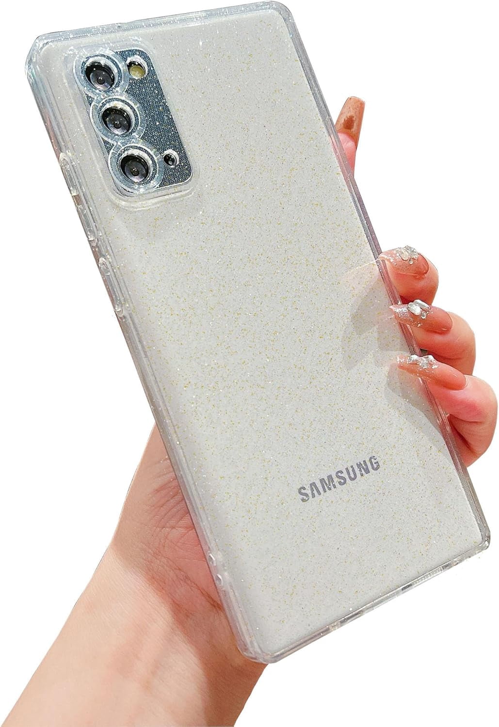 for Samsung Galaxy Note 20 5g 6.7” 5g Phone Case Clear Glitter Sparkly ...