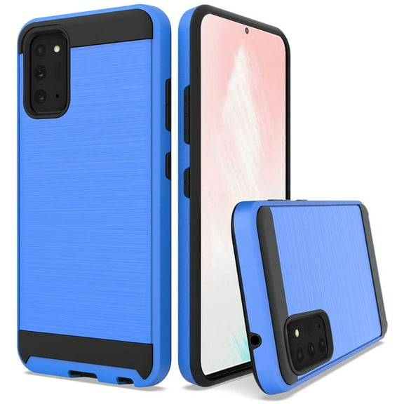 Samsung Galaxy Note 20 (6.7") Case Hybrid Rugged Brushed Metal Design TPU + PC Dual Layer Slim Shockproof Armor ,Xpm Phone Cover for Galaxy Note 20 - Blue