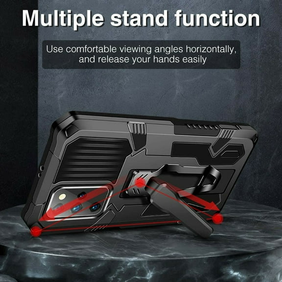 Samsung Galaxy Note 20 Case, Dual Layers [Combo Holster] And Built-In Kickstand Hybird Shockproof (Black)