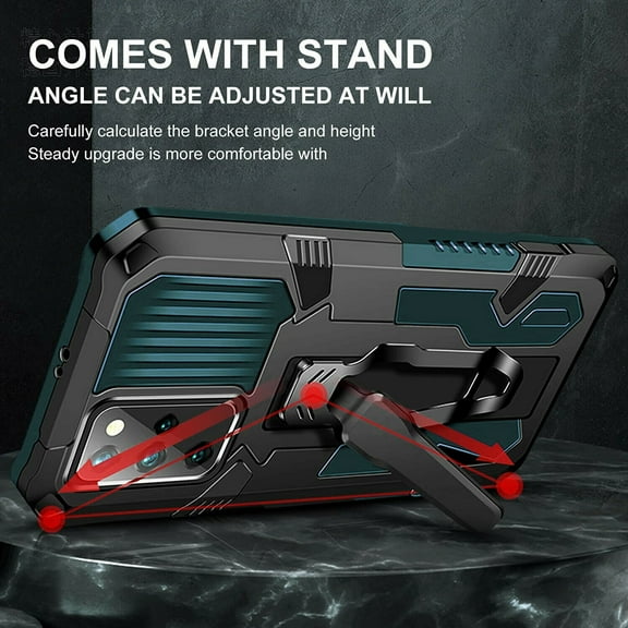 Samsung Galaxy Note 20 Case, Dual Layers [Combo Holster] And Built-In Kickstand Hybird Shockproof (Red)