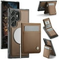 thumbnail image 1 of for Samsung Galaxy Note 20 Case with RFID Blocking Card Holder Samsung Galaxy Note 20 Case Magsafe Compatible Phone case Kickstand Wallet 2 in 1 Detachable Magnetic Leather Cover, Brown, 1 of 12