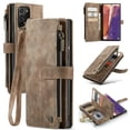 thumbnail image 1 of for Samsung Galaxy Note 20 Case, Wallet Case with Card Holder Kickstand Magnetic Zipper Pocket Lanyard Strap Wristlet,Leather Flip Case Wallet for Samsung Galaxy Note 20,Brown, 1 of 10