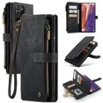 thumbnail image 1 of for Samsung Galaxy Note 20 Case Wallet for Men Women, Samsung Galaxy Note 20 Case, PU Leather Magnetic Strap Wristlet Zipper Card Holder Wallet Business Cover for Note 20, Black, 1 of 10