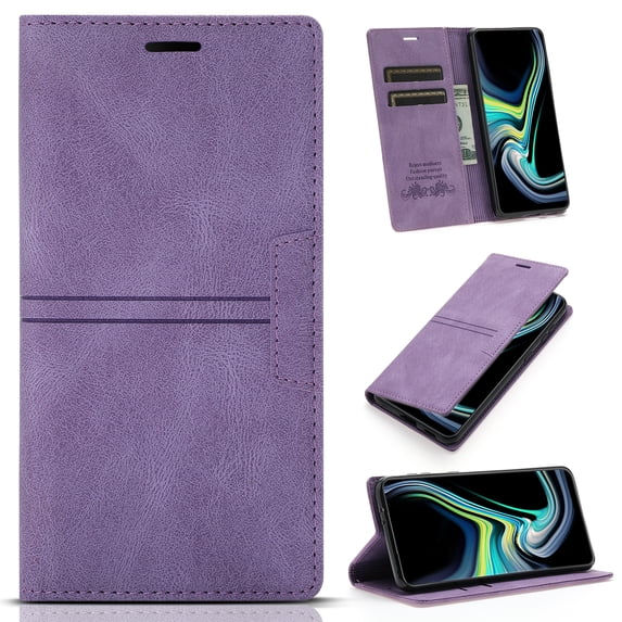 for Samsung Galaxy Note 20 Case Wallet, Premium PU Leather Case Samsung Galaxy Note 20 Cell Phone Cover, with Magnetic Closure Kickstand Card Holder, TPU Bumper Flip Wallet Case, Purple
