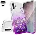 thumbnail image 1 of Samsung Galaxy Note 20 Case w/[Temper Glass] Cute Glitter Liquid Quicksand Floating Sparkle Bling Girls Women - Clear/Purple, 1 of 5