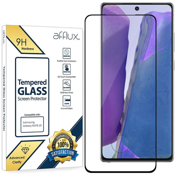 Samsung Galaxy Note 20 Tempered Glass Screen Protector 3D Curved Edgeless Tempered Glass Anti-Scratch, HD Clear [Support Fingerprint Unlocking] LCD Screen Protector for Samsung Galaxy NOTE 20 /6.7"