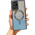 thumbnail image 1 of Samsung Galaxy Note 20 Ultra 5g 6.9” Magnetic Case with Camera Lens Protector,Luxury Plated Bling Gradient Glitter Cover Compatible with MagSafe Soft Clear Shockproof Protective Case (Blue), 1 of 9