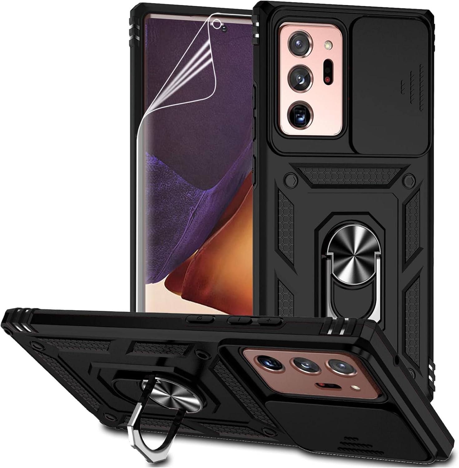 for Samsung Galaxy Note 20 Ultra Case with Camera Lens Cover HD