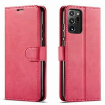 Samsung Galaxy Note 20 Ultra Case, [NOT FIT NOTE 20 ] Case, Included [Tempered Glass Screen Protector], Starshop Premium Leather Wallet Pocket Credit Card Slots-Pink