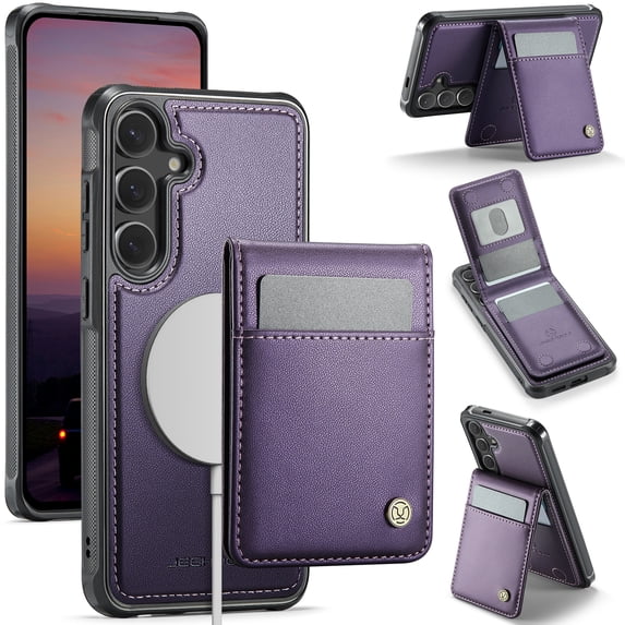 for Samsung Galaxy Note 20 Ultra Case, PU Leather Detachable Cards Holder 2 In 1 Wallet Case Comaptible with MagSafe Kickstand Magnetic Shockproof Back Cover for Samsung Galaxy Note 20 Ultra, Purple