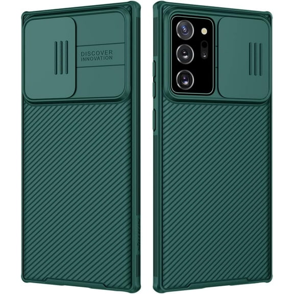 Samsung Galaxy Note 20 Ultra Case, Slim Note 20 Ultra Protective Case with Slide Camera Cover Hard PC and TPU Ultra Thin Anti-Scratch Phone Case for Galaxy Note 20 Ultra 5g 6.9'' Green