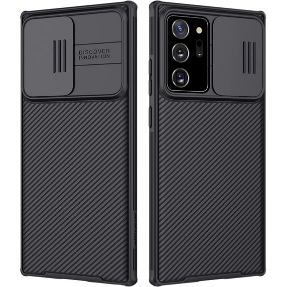 Samsung Galaxy Note 20 Ultra Case, Slim Note 20 Ultra Protective Case with Slide Camera Cover Hard PC and TPU Ultra Thin Anti-Scratch Phone Case for Galaxy Note 20 Ultra 5g 6.9'' Black