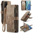 thumbnail image 1 of for Samsung Galaxy Note 20 Ultra Case, Wallet Case with Card Holder Kickstand Magnetic Zipper Pocket Lanyard Strap Wristlet,Leather Flip Case Wallet for Samsung Galaxy Note 20 Ultra,Brown, 1 of 10