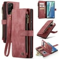thumbnail image 1 of for Samsung Galaxy Note 20 Ultra Case, Wallet Case with Card Holder Kickstand Magnetic Zipper Pocket Lanyard Strap Wristlet,Leather Flip Case Wallet for Samsung Galaxy Note 20 Ultra,Red, 1 of 10