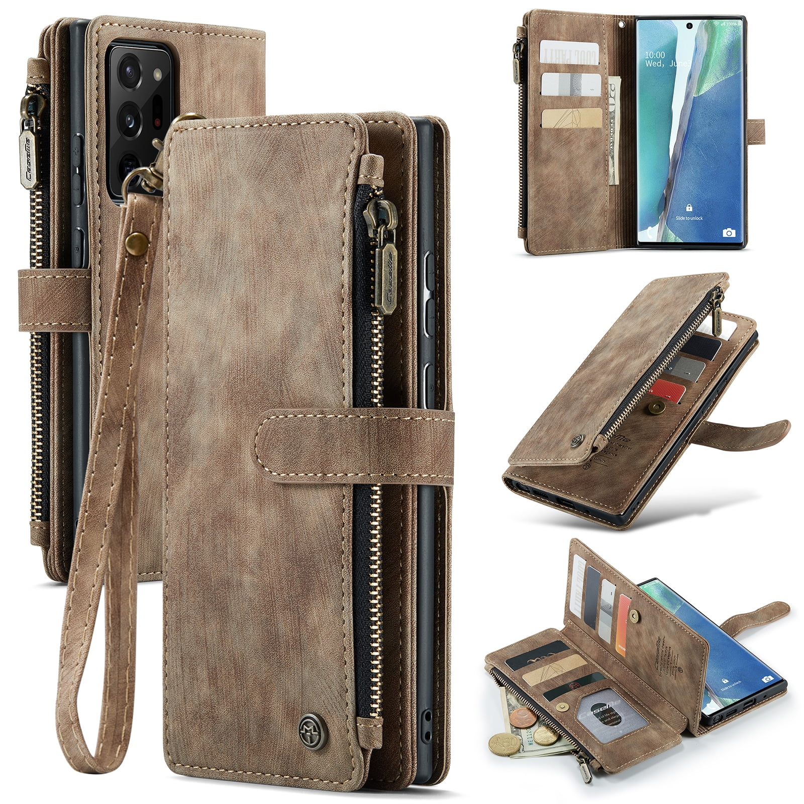 iPhone 6/6 Plus and Samsung Smartphone Removable Wallet Case with Wristlet -Color: White, Style: Samsung Note 5 main image 1