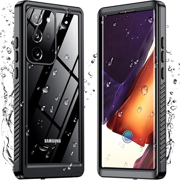 for Samsung Galaxy Note 20 Ultra Case Waterproof, [Military-Grade Drop Protection] [IP68 Underwater] Full Body Heavy Duty Rugged Shock-Proof Case for Note 20 Ultra 6.9''-Black
