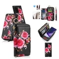 thumbnail image 1 of for Samsung Galaxy Note 20 Ultra Case with Wrist Strap, Detachable Wallet [Compatible with Magsafe] RFID Blocking Card Holder Slots Magnetic PU Leather Zipper Purse with Ring Hook for Women,Black, 1 of 13