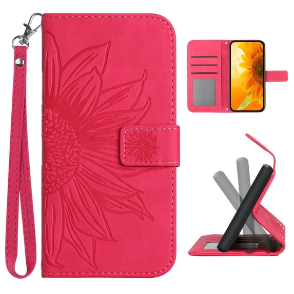 for Samsung Galaxy Note 20 Ultra Flip Case, Flower Printed PU Leather Magnetic Wallet Case with Stand Holder Flip Cover with Card Slots and Strap Compartment for Galaxy Note 20 Ultra - Rose
