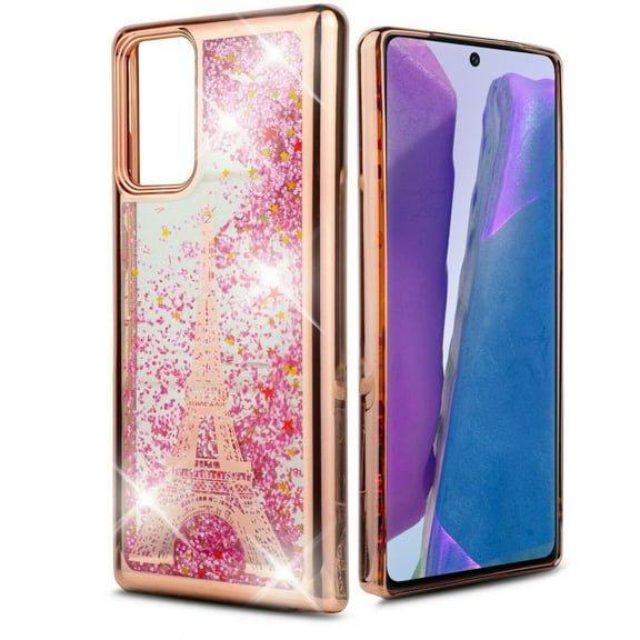 for Samsung Galaxy Note 20 Ultra Liquid Glitter Bling Sparkling Cute Woman Girl Case Phone Case Silicone PU Shock Bumper Scratch Guard Skin Wrap Slim Cover