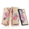 thumbnail image 1 of for Samsung Galaxy Note 20 Ultra Wallet Case - Magnetic Detachable Back Case with RFID Blocking Card Holder, Hand Strap & Crossbody Strap, Floral Flower PU Leather Flip Case for Women Girls, Yellow, 1 of 1