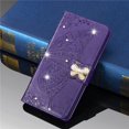 thumbnail image 1 of Samsung Galaxy Note 20 Ultra Wallet Case, Mantto Bling Butterfly Flower PU Leather Flip Phone Cover Credit Cards Slot Shockproof Kickstand Case for Samsung Galaxy Note 20 Ultra, Purple, 1 of 9