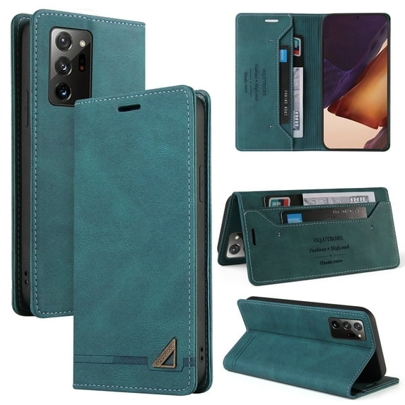 for Samsung Galaxy Note 20 Ultra Wallet Case Premium PU Leather with Credit Card Cash Pocket Flip Folio Kickstand Magnetic Drop Protection Shockproof Cover Suitable for Galaxy Note 20 Ultra - Green