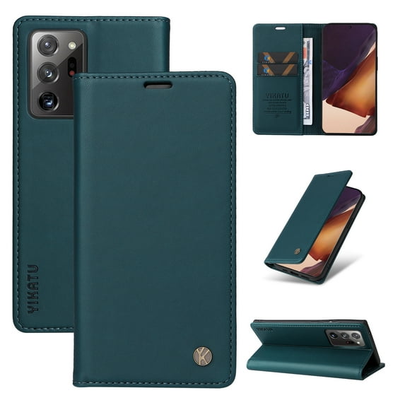 for Samsung Galaxy Note 20 Ultra Wallet Case with RFID Blocking Credit Card Holder,Classic Vegan PU Premium Leather Folio Magneitc Flip Kickstand Shockproof Cover Phone case,Blue