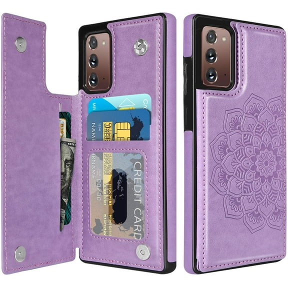 for Samsung Galaxy Note 20 Wallet Case 5G, PU Leather Heavy Duty Rugged Shockproof Protective Cases with Card Slots Cash Holder Phone Case for Samsung Galaxy Note 20 6.7" 2020 -Black